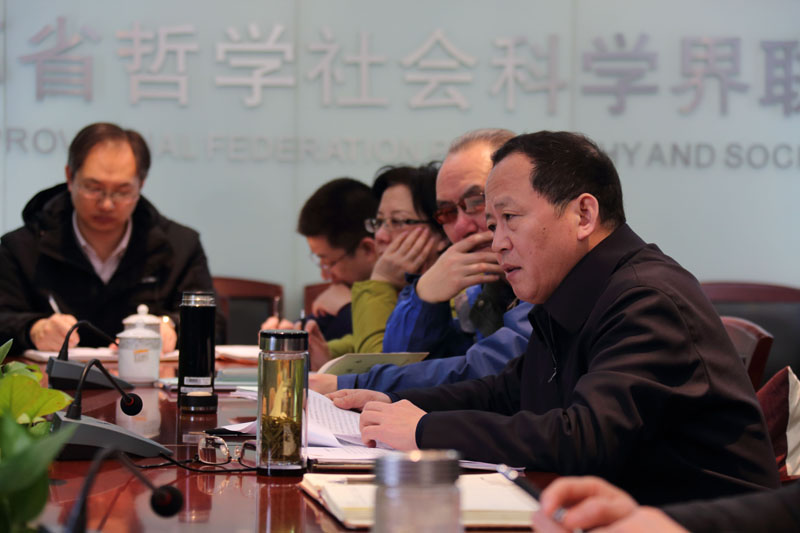 省委宣传部常务副部长焦建俊一行到省社科联调研指导工作